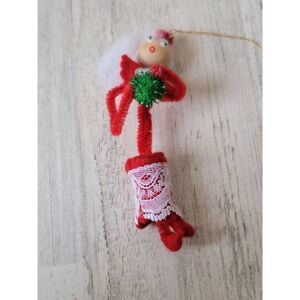 Handmade Mrs Claus Santa ornament Xmas decor